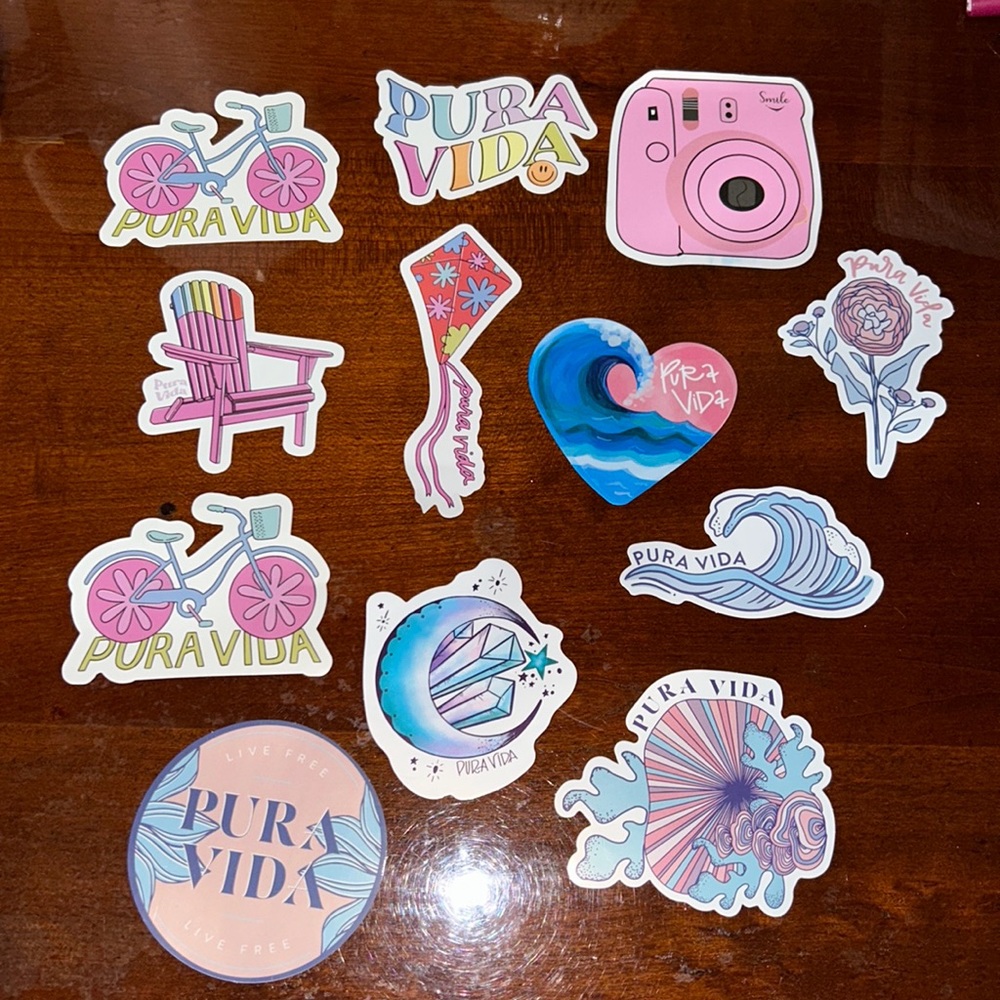 XL Pura Vida sticker set